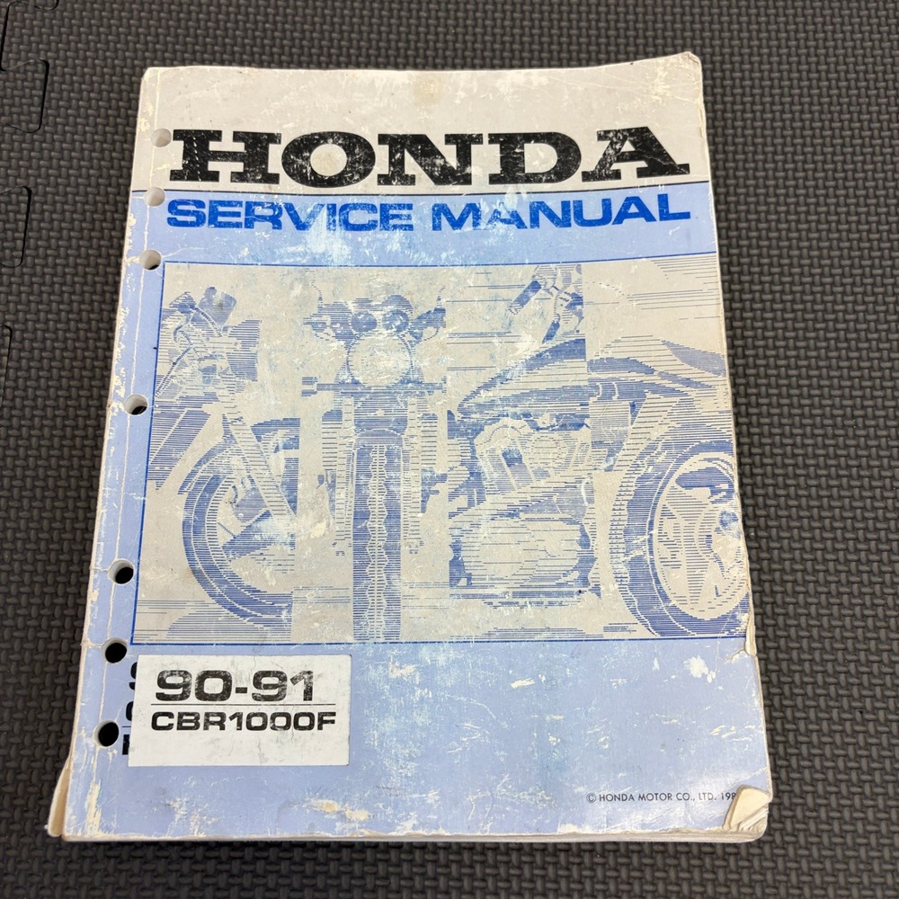 Vintage Honda Service Manual CBR1000F 1990-1991 Motorcycle Repair Guide 61MS200